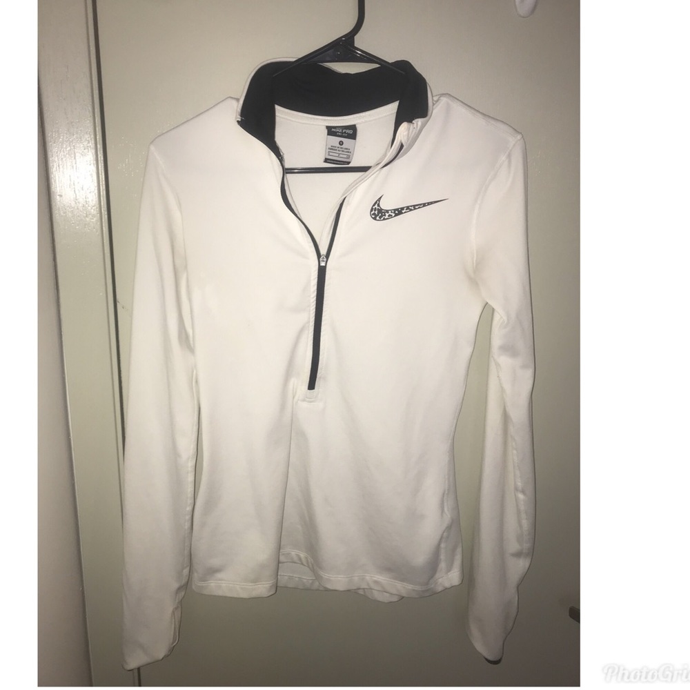White Nike half zip